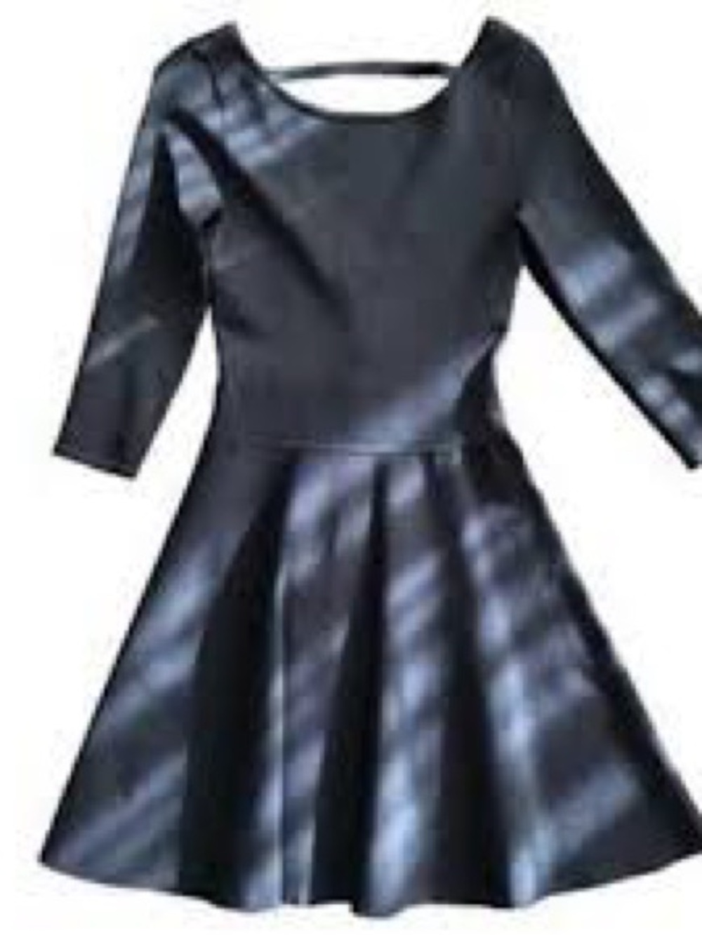 Guess Black Long-Sleeve Fit & Flare Dress
